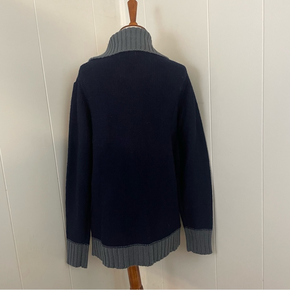 Vintage 100% Wool Cardigan Women’s M Long Sleeve Button Down Cable Knit - Picture 5 of 8
